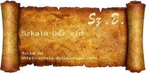 Szkala Dávid névjegykártya